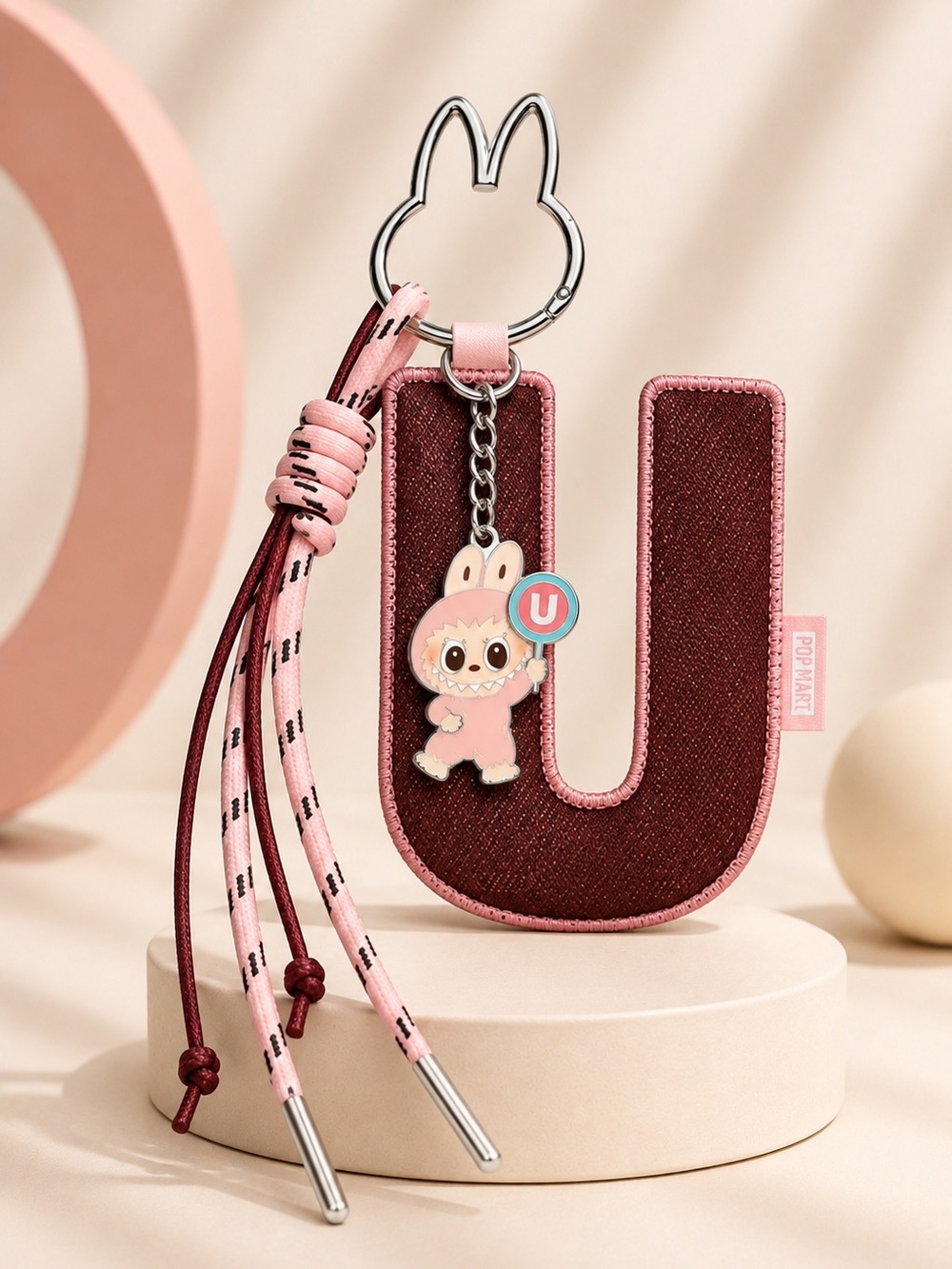 POP MART Labubu THE MONSTERS Pin for Love Letter U Pendant Keychain BNIB